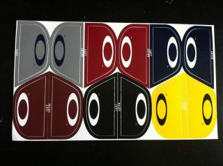   New Oakley Football Stickers 1 Sheet Decals Visor Shield 6 Colors