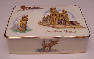   Notre  Dame Montreal Candy Box With Wagon, Buffalo, Moose, Trout