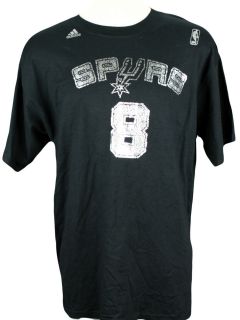   San Antonio Spurs Mason #8 Adidas Player Name & Number T Shirt  Black