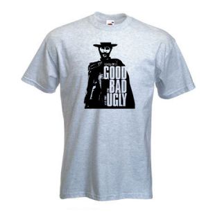   BAD AND THE UGLY CLINT EASTWOOD SPAGHETTI WESTERN MOVIE T SHIRT TOP