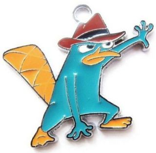 50pcs Phineas and Ferb Perry the Platypus Metal Charms pendants 