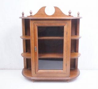   Front Wood Wall Hanging Display Rack Curio Cabinet Shelf Tabletop
