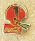   Falcons football helmet Coca Cola brooch pin NFL coke coca cola