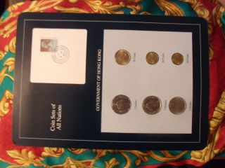 Coin Sets of All Nations Hong Kong w/card Blue 1979   1988 UNC 5 