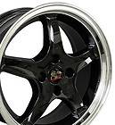 17 Black 4 lug Cobra Wheels Set of 4 Rims Fit Mustang® GT