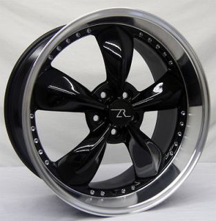 Black Bullitt Wheels 20x8.5 & 20x10 20 inch Deep Dish fits Mustang 