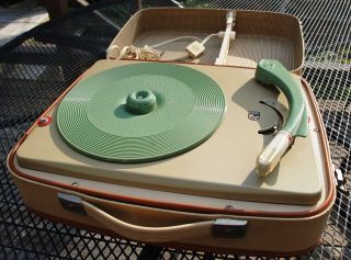 VTG 1960 Philips Cortina NG 1341 Portable Record Player