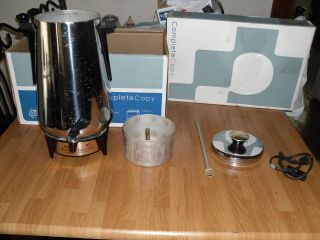 PARTS ONLY VINTAGE CORY 32 CUP PERCOLATOR/ COFFEE POT. POT, STEM, LID 