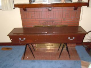 Casket Coffin Antique Victorian Wood 1890 Halloween Creepy Odd Scary 