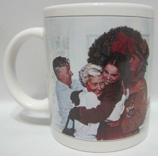   1955 Norman Rockwell Family Trust Home for Christmas Coffee Mug Cup