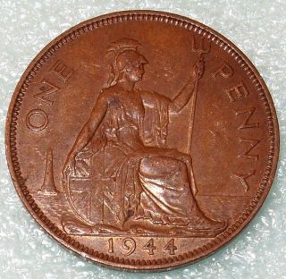 1944 U.K.GREAT BRITAIN 1 PENNY one large Cent COIN