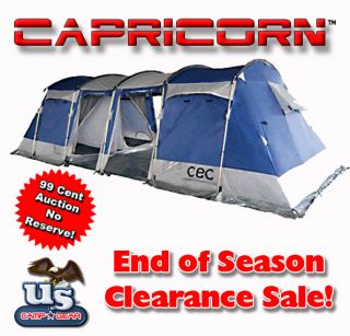   Clearance Sale 23 X 10 x 7 8 Person Camping Tent + Bonus Guides