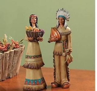   American Harvest Couple Thanksgiving Collectible Figurines ~NEW