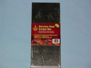 BBQ Grill Smoker Box Stainless Steel 8 5/8 x 3 3/4 x 1 1/2