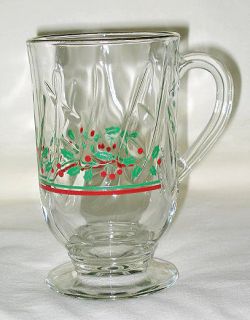 Arbys Christmas Collection Footed Glass Mug