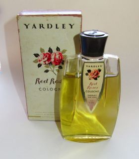 Vintage Yardley Red Roses Cologne 3 1/2 Fluid oz in Charming Original 
