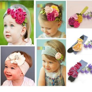 Kid Baby Girl Headband Hairband Hairbow Hair Flower Clip US Seller Fee 