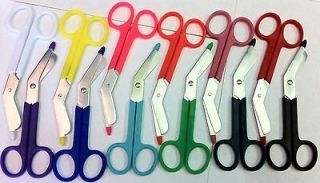 12 PLASTIC HANDLE Colored Bandage Scissors Nursing Scrub Nurse Medical 