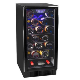 New 30 Bottle Black Wine Cooler Refrigerator Under Counter Single Zone