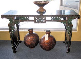 Hand Painted Chinoiserie Console Sofa Hall Table