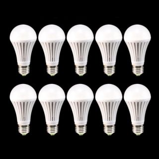 10x E27 7W LED Lamp Bulb AC85V 260V WhiteWarm Light Energy Saving 