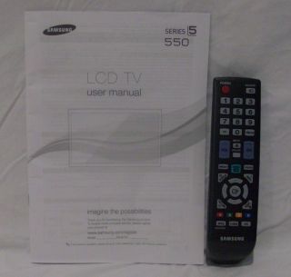 Samsung LN46E550F6F LCD TV Remote Control and Manual