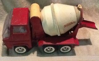 Vintage Tonka Pressed Steel Cement Mixer Red with White barrel