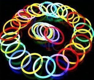 100 pcs Night Glow Sticks Christmas Light Fluorescence Stick Bracelet 
