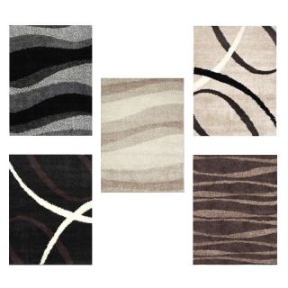 Modern Shag Abstract Area Rug 5x7 Contemporary Flokati Carpet   Actual 
