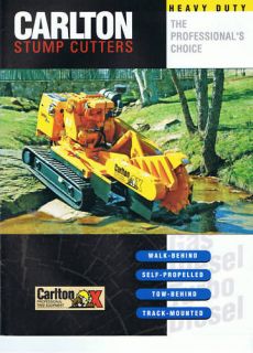 Carlton Stump Cutters range Construction brochure 2000s