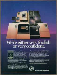 General Electric Appliances 1987 print ad /magazine ad, oven washer 