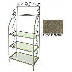   Bronze 24 Graduated Bakers Rack with Glass Shelves   by Grace
