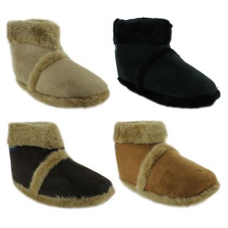 Mens Coolers Warm Microsuede Fluffy Snugg Cooler Slipper Boot Shoes 