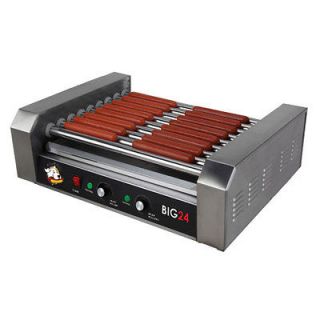   Dog Commercial 24 Hot Dog 9 Roller Grill Cooker Machine   RDB24SS