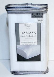 Queen Bedskirt 15 Drop Length Damask Stripe Collection New made for 