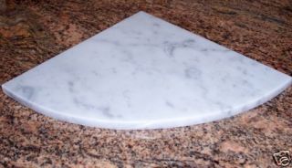 White Marble Shower Stone Corner Shelf Caddy 3/8