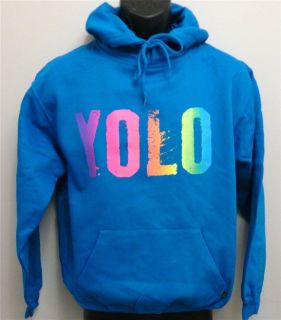 JERSEY SHORE  YOLO MULTI COLOR PRINT HOODIE ,COOL STORY,OVOXO,TR 