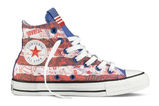   Chuck Taylor Country USA America Men Shoes Red White Blue all star