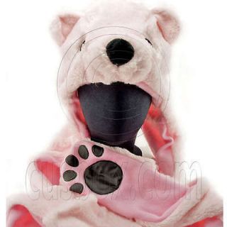  Polar Bear New Mascot Fancy Costume Hat Cap with Long Sleeve Gloves