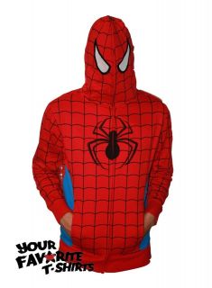 Spider Man I AM Costume With Masked Hood Marvel Licensed Zip Up Hoodie 