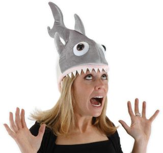 Shark Hat Child Adult Man Eater Costume Plush Funny Women Kids Boys 