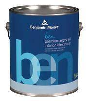 Benjamin Moore ben Premium Eggshell Interior Paint & Primer   Quarts 