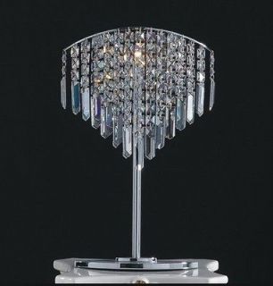 LOVELY UNIQUE CRYSTAL CHANDELIER LIGHT TABLE LAMP NEW