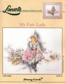 Lanarte My Fair Lady Cross Stitch Chart Girl w Flowers
