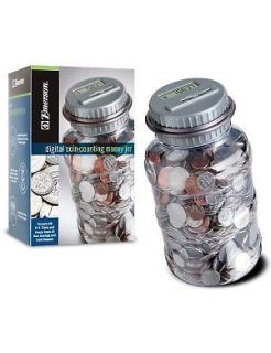 NEW(in box) Emerson Digital Coin Counting Money Jar
