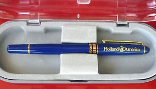   America Lines Logo Cobalt Blue & Gold Tone Ball Point Pin in Box