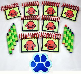  CLUES HANDY DANDY PARTY FAVORS NOTEBOOKS & STRIPED JUMBO CRAYONS