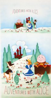 Robert Kaufman Fabric ADVENTURES WITH ALICE in Wonderland  panels