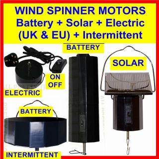   ** Solar/Electric/Battery 4 Wind Spinners/Crystal Twisters Iron Stop