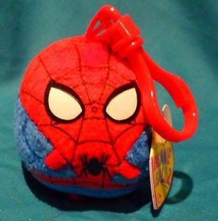 TY SPIDER MAN BEANIE BALLZ KEY CLIP   MINT TAGS